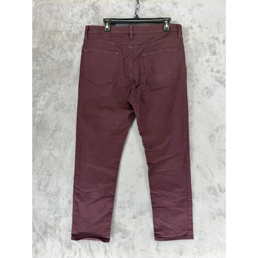 Banana Republic Mens Slim Traveler Pants 34x30 Burgundy 5-Pocket 488420-29